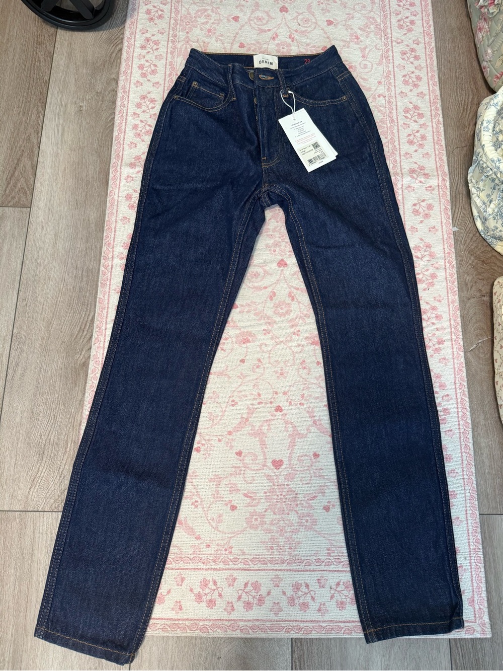 Sezane Dark Blue Straight-Leg Jeans - Picture 3 of 4